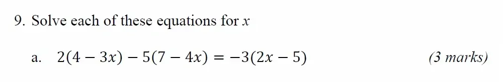 Question 09(a) - Radley 13 Plus Maths Exam 2022 Scholarship Paper 1