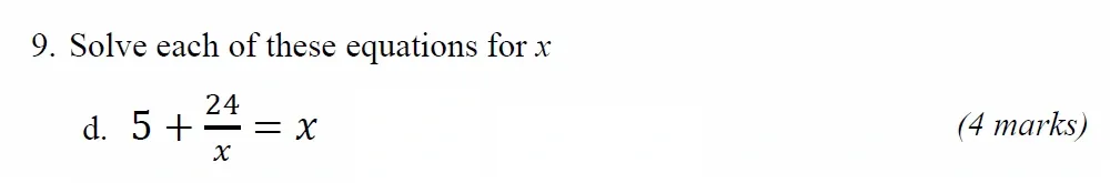 Question 09(d) - Radley 13 Plus Maths Exam 2022 Scholarship Paper 1