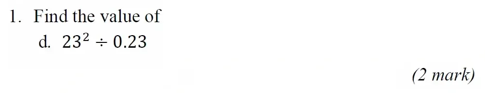 Question 01(d) - Radley 13 Plus Maths Exam 2023 Scholarship Paper 1