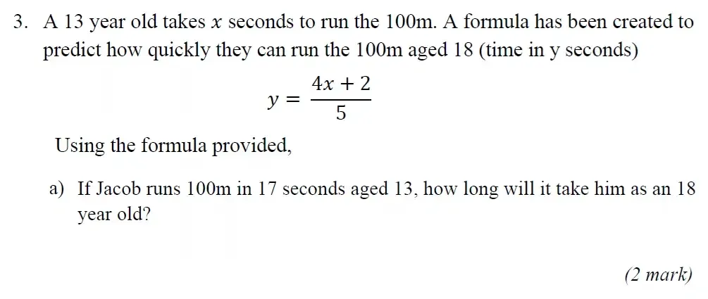 Question 03(a) - Radley 13 Plus Maths Exam 2023 Scholarship Paper 1