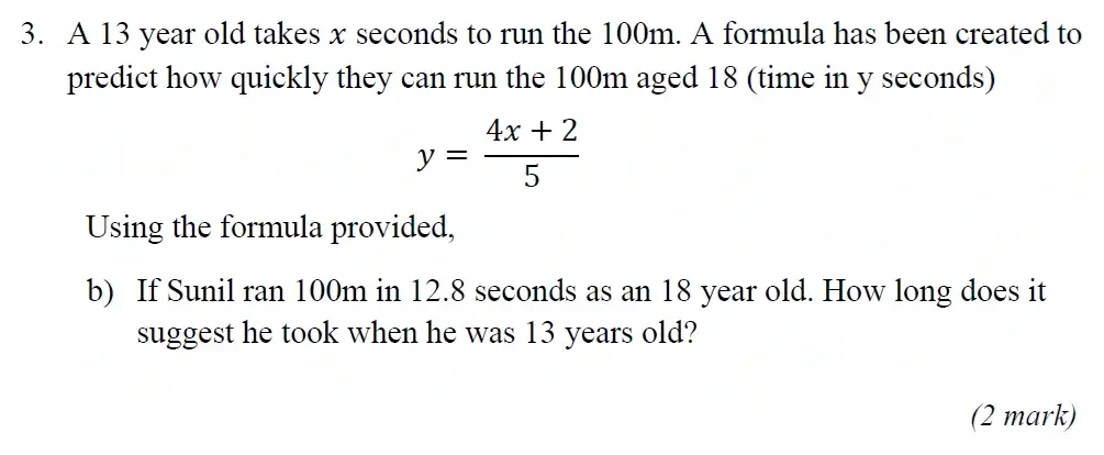 Question 03(b) - Radley 13 Plus Maths Exam 2023 Scholarship Paper 1