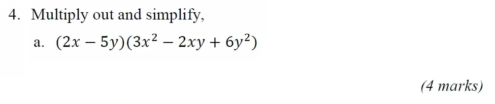 Question 04(a) - Radley 13 Plus Maths Exam 2023 Scholarship Paper 1