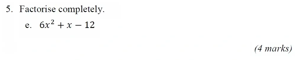 Question 05(e) - Radley 13 Plus Maths Exam 2023 Scholarship Paper 1