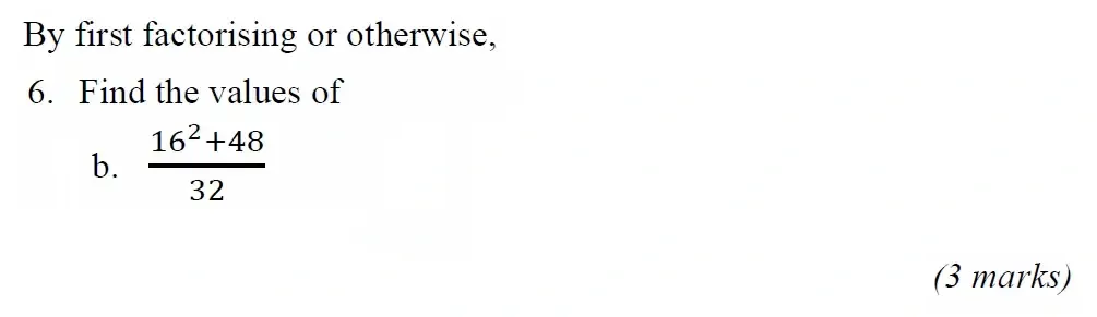 Question 6(b) - Radley 13 Plus Maths Exam 2023 Scholarship Paper 1