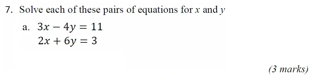 Question 7(a) - Radley 13 Plus Maths Exam 2023 Scholarship Paper 1