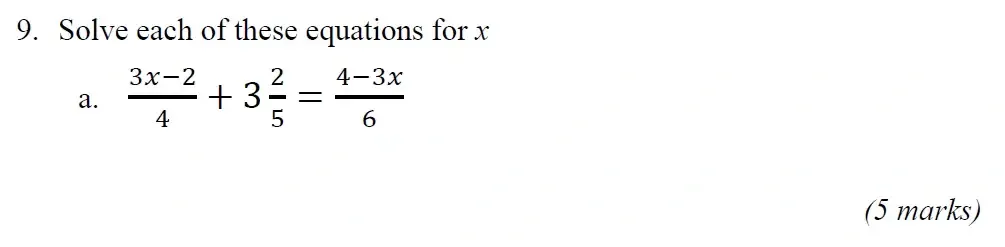 Question 09(a) - Radley 13 Plus Maths Exam 2023 Scholarship Paper 1