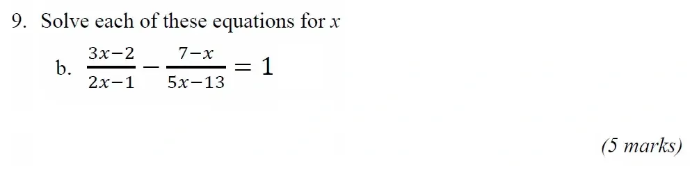 Question 09(b) - Radley 13 Plus Maths Exam 2023 Scholarship Paper 1