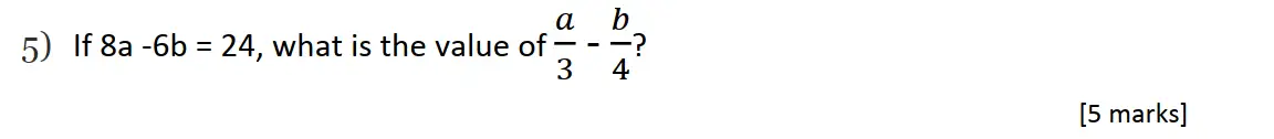 Question 6 - St Edwards Oxford - 13 Plus Scholarship Exam 2015 - Maths Paper 2