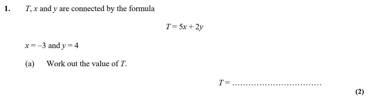 Question 1 - St Edwards Oxford - 13 Plus Scholarship Exam 2015 - Maths Paper 1