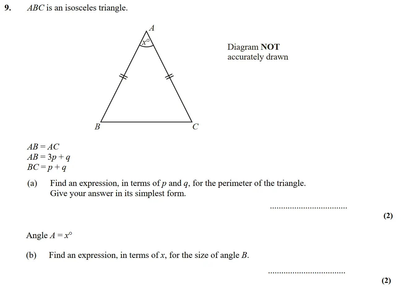 Question 10 - St Edwards Oxford - 13 Plus Scholarship Exam 2015 - Maths Paper 1