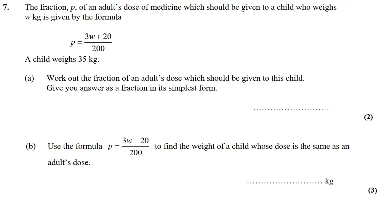 Question 8 - St Edwards Oxford - 13 Plus Scholarship Exam 2015 - Maths Paper 1