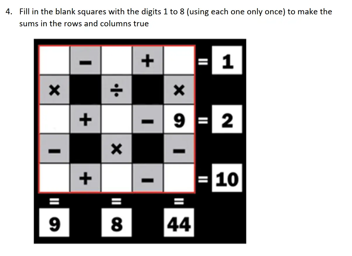 Question 4 - St Edwards Oxford - 13 Plus Scholarship Exam 2016 - Maths Paper 2