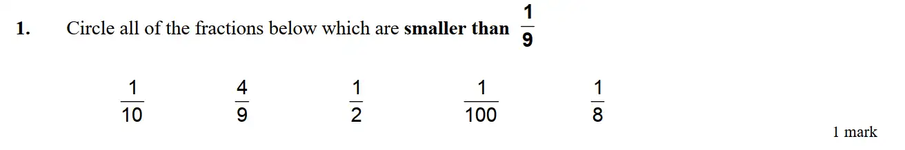 Question 1 - St Edwards Oxford - 13 Plus Scholarship Exam 2017 - Maths Paper 1