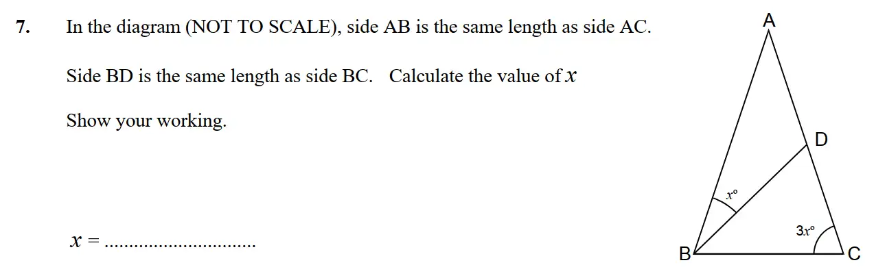 Question 11 - St Edwards Oxford - 13 Plus Scholarship Exam 2017 - Maths Paper 1