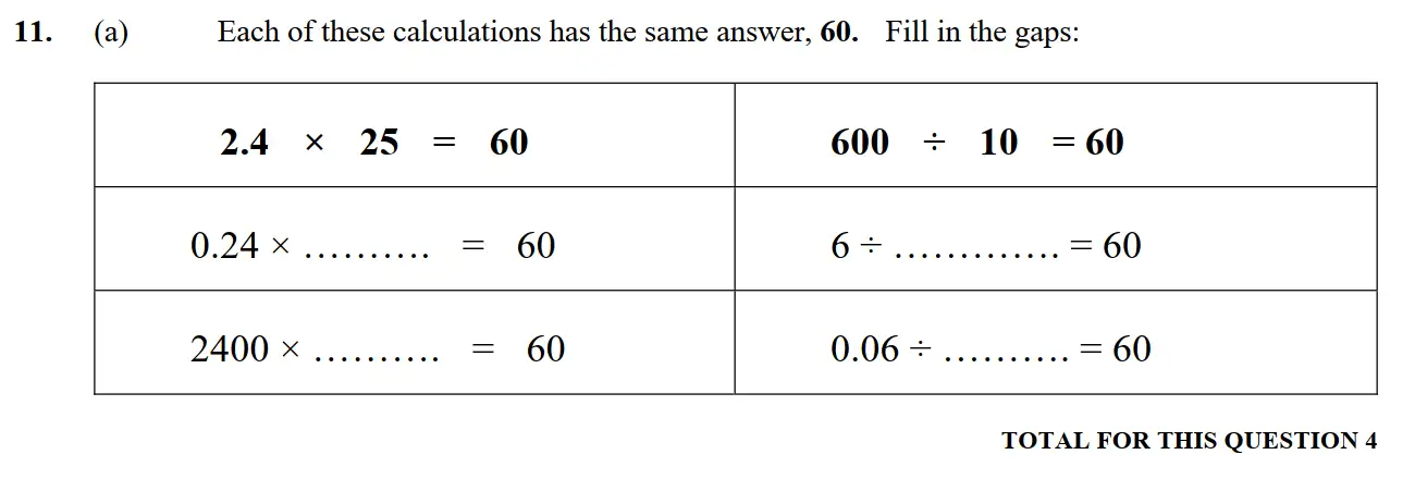 Question 15 - St Edwards Oxford - 13 Plus Scholarship Exam 2017 - Maths Paper 1