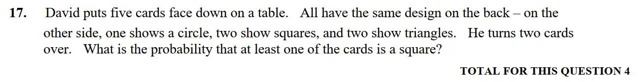 Question 21 - St Edwards Oxford - 13 Plus Scholarship Exam 2017 - Maths Paper 1