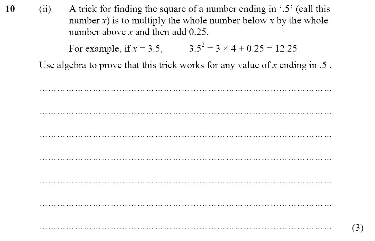 Question 13 - St Pauls School - 13 Plus Scholarship Maths Exam Paper 2015