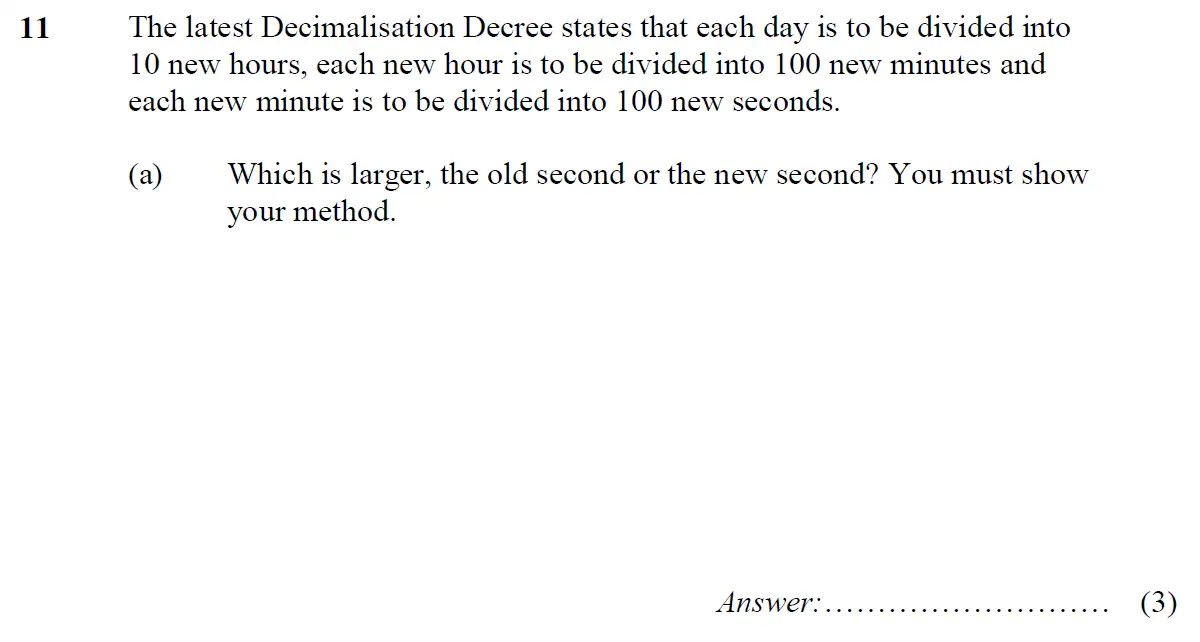 Question 14 - St Pauls School - 13 Plus Scholarship Maths Exam Paper 2015