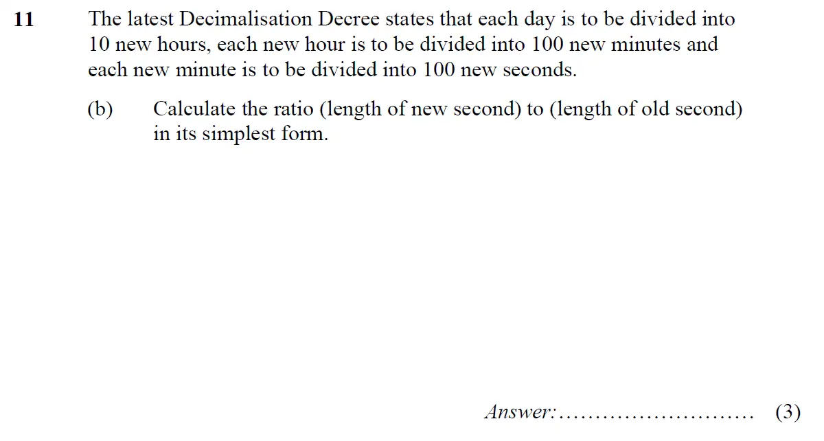 Question 15 - St Pauls School - 13 Plus Scholarship Maths Exam Paper 2015