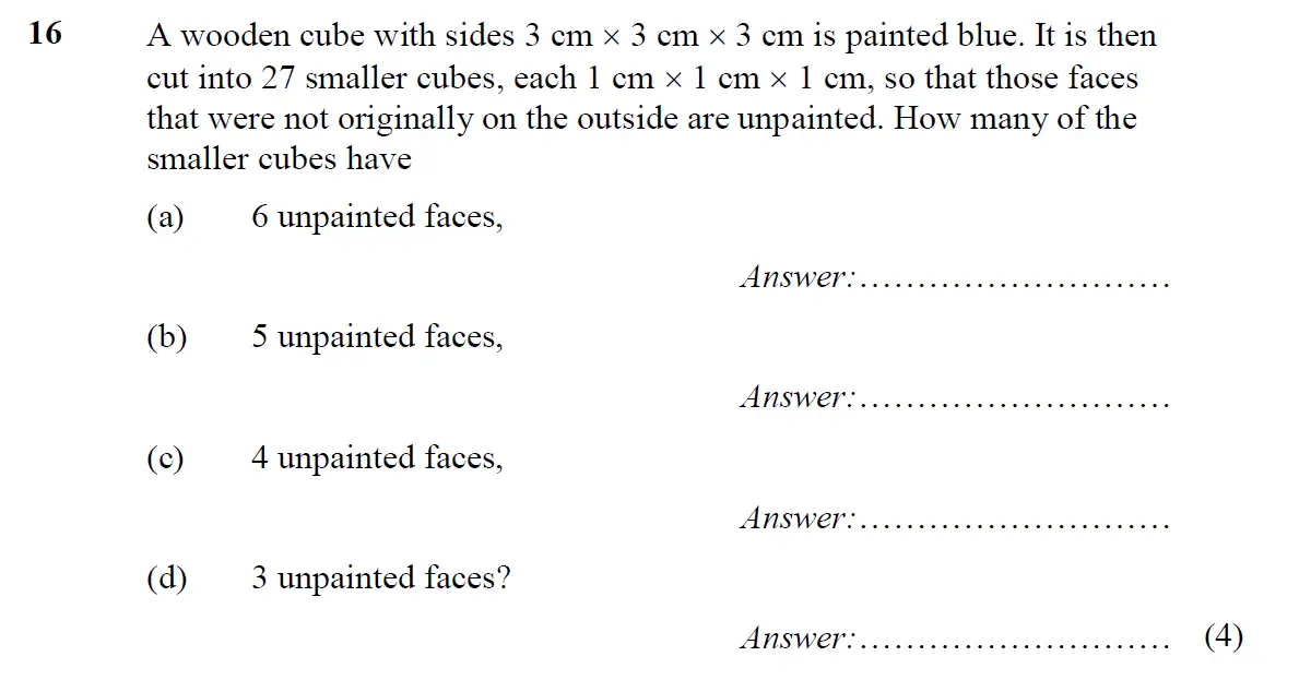 Question 21 - St Pauls School - 13 Plus Scholarship Maths Exam Paper 2015