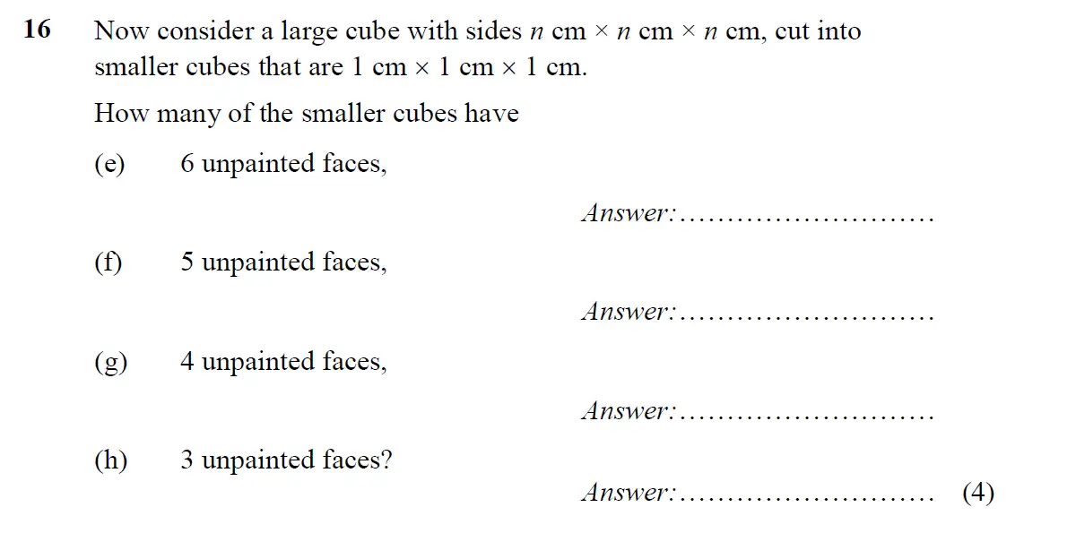 Question 22 - St Pauls School - 13 Plus Scholarship Maths Exam Paper 2015