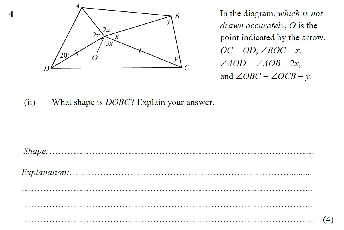 Question 5 - St Pauls School - 13 Plus Scholarship Maths Exam Paper 2015