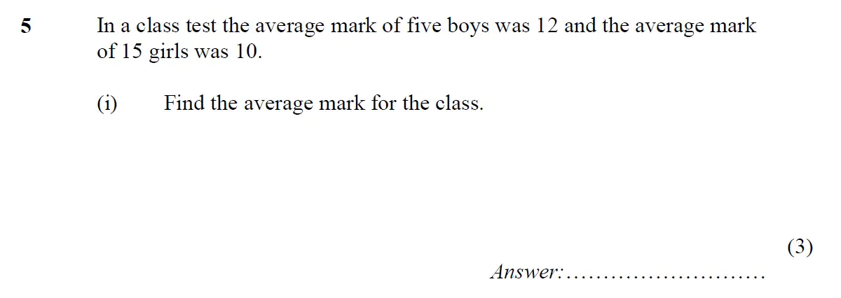 Question 6 - St Pauls School - 13 Plus Scholarship Maths Exam Paper 2015