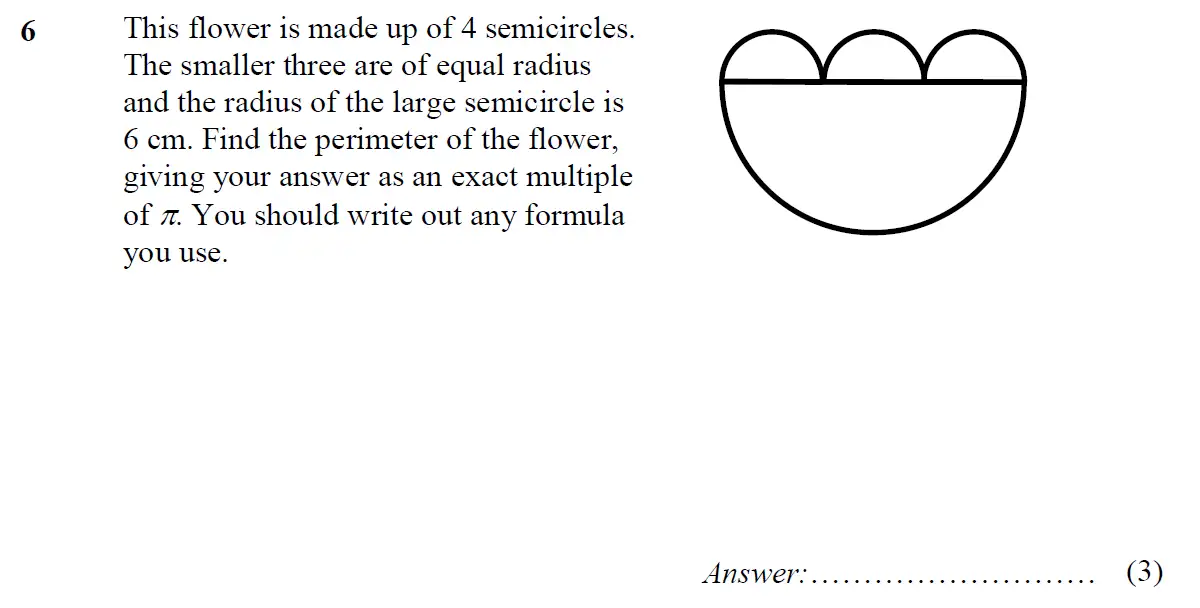 Question 8 - St Pauls School - 13 Plus Scholarship Maths Exam Paper 2015