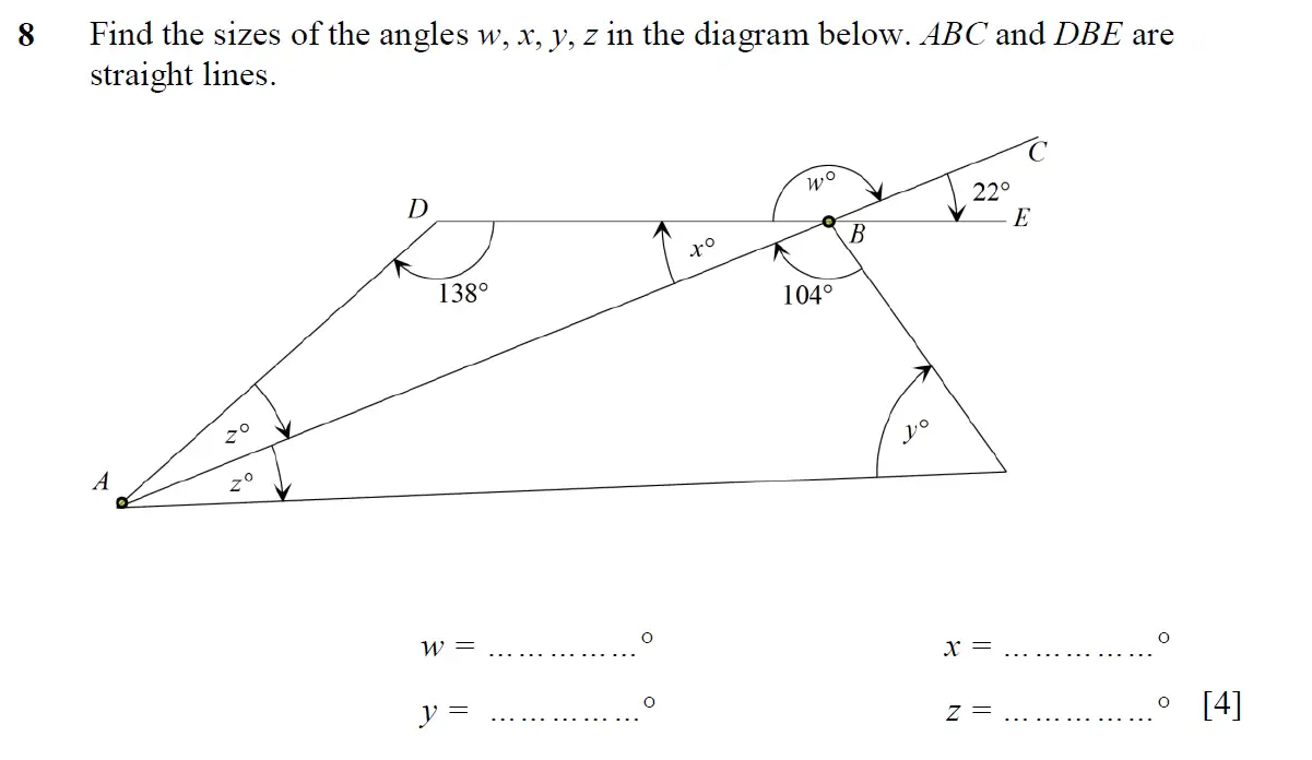 Question 10 - St Pauls School - 13 Plus Scholarship Maths Exam Paper 2016