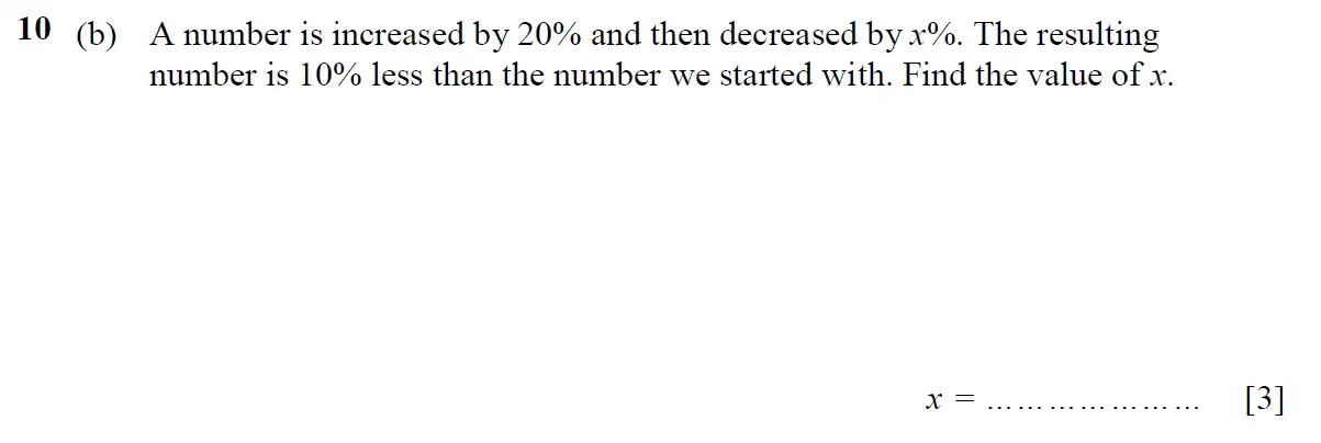 Question 13 - St Pauls School - 13 Plus Scholarship Maths Exam Paper 2016