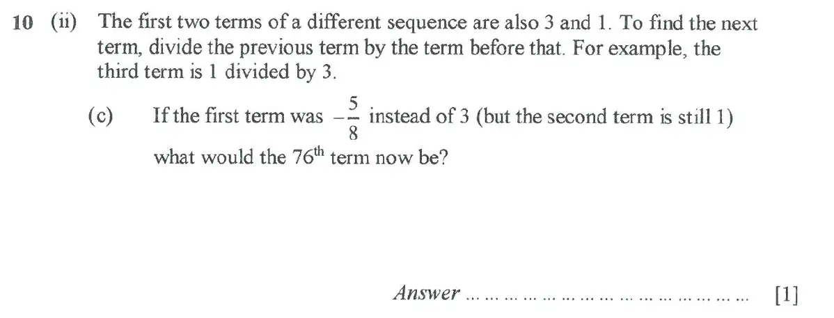 Question 13 - St Pauls School - 13 Plus Scholarship Maths Exam Paper 2017