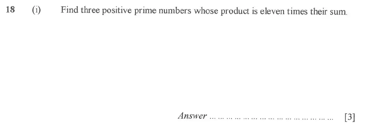 Question 22 - St Pauls School - 13 Plus Scholarship Maths Exam Paper 2017