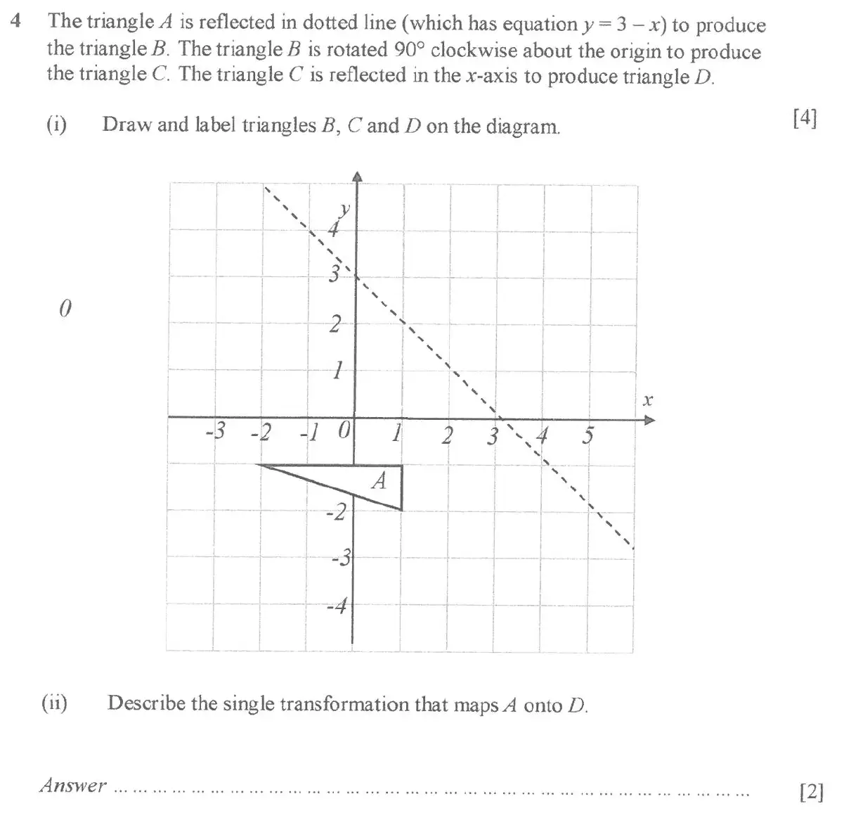 Question 4 - St Pauls School - 13 Plus Scholarship Maths Exam Paper 2017