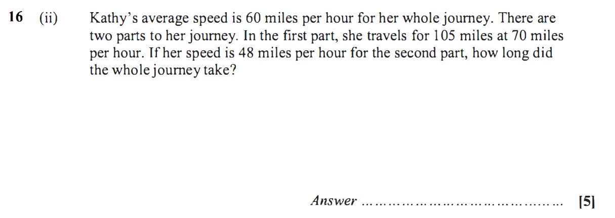 Question 17 - St Pauls School - 13 Plus Scholarship Maths Exam Paper 2019