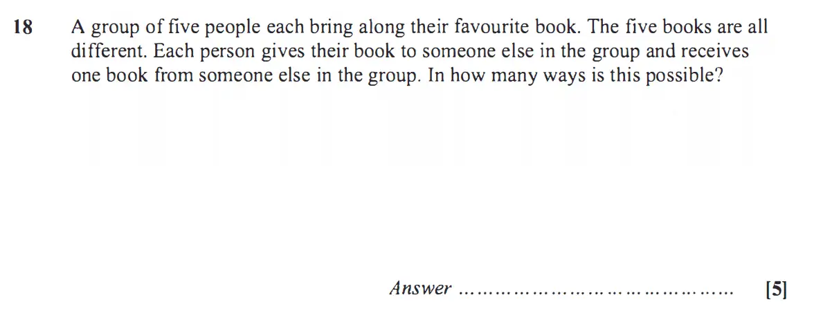 Question 19 - St Pauls School - 13 Plus Scholarship Maths Exam Paper 2019