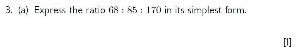 Question 03(a) - Wellington 13 Plus Maths Exam 2022 Scholarship Paper