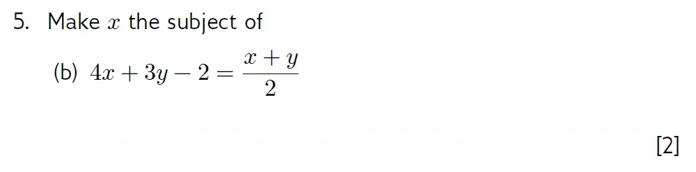 Question 05(b) - Wellington 13 Plus Maths Exam 2022 Scholarship Paper