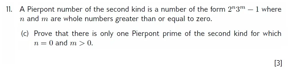 Question 11(c) - Wellington 13 Plus Maths Exam 2022 Scholarship Paper