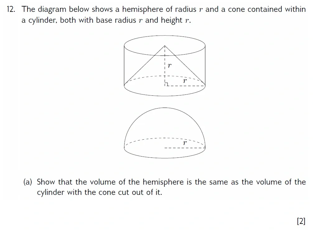 Question 12(a) - Wellington 13 Plus Maths Exam 2022 Scholarship Paper