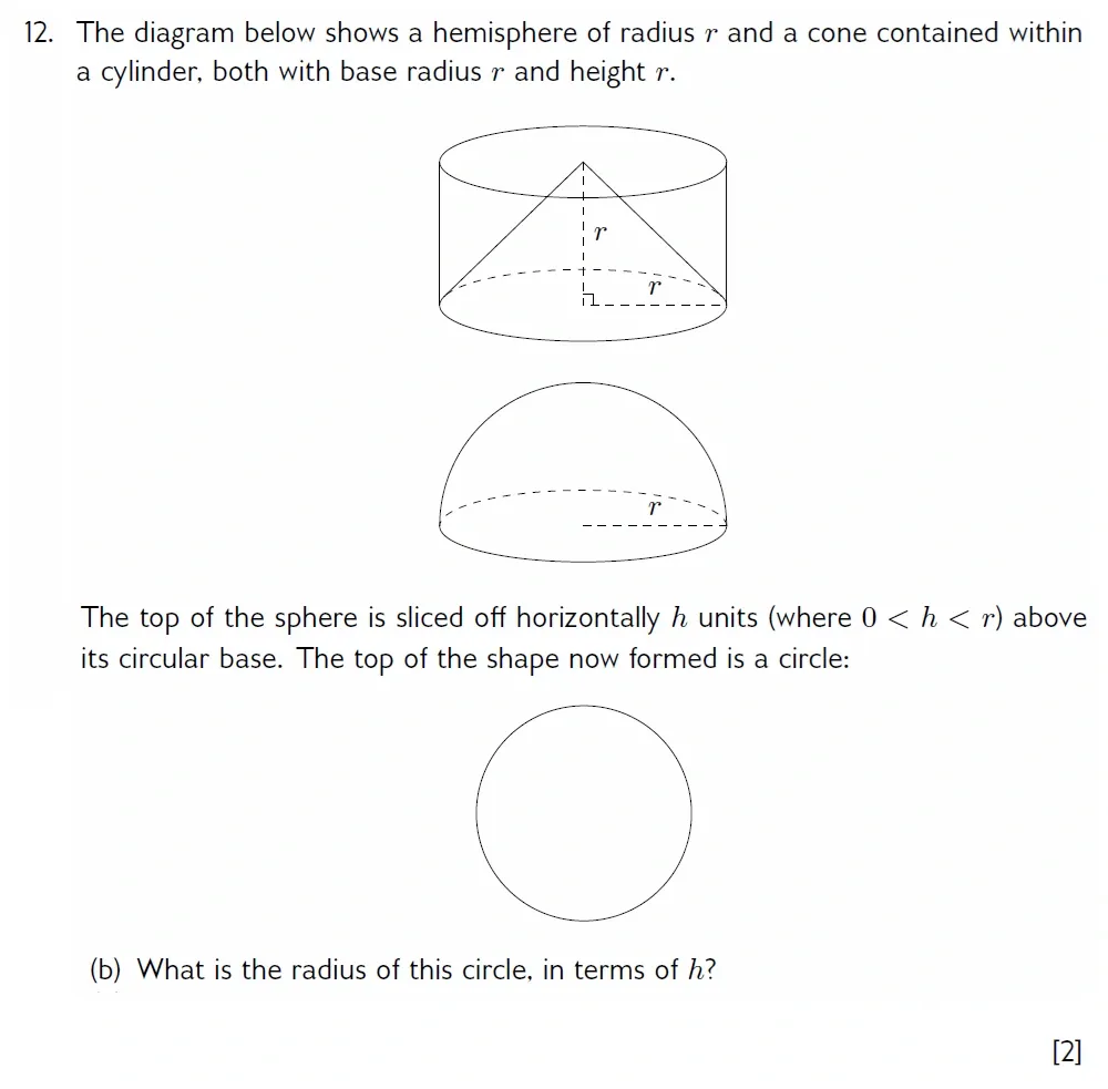 Question 12(b) - Wellington 13 Plus Maths Exam 2022 Scholarship Paper