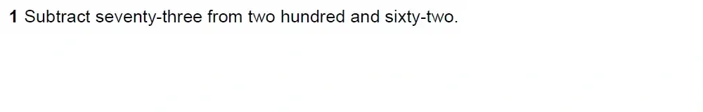 Question 01 - Westminster School 13 Plus Mental Maths Challenge 2021