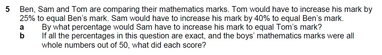 Question 5 - Westminster School - 13 Plus Scholarship Exam 2015 - Challenge Maths Paper 3