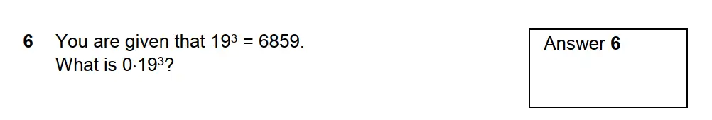 Question 11 - Westminster School - 13 Plus Scholarship Exam 2015 - Mental Maths Challenge