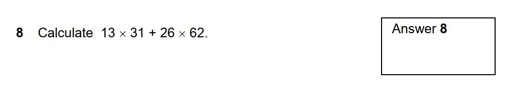Question 13 - Westminster School - 13 Plus Scholarship Exam 2015 - Mental Maths Challenge