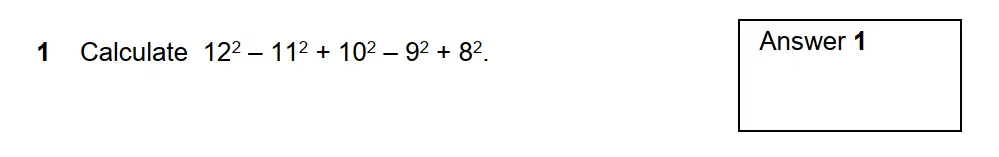 Question 6 - Westminster School - 13 Plus Scholarship Exam 2015 - Mental Maths Challenge