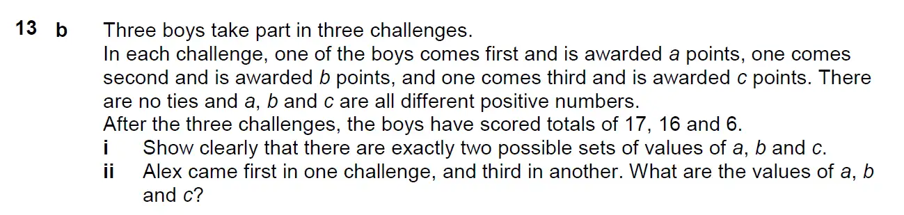 Question 17 - Westminster School - 13 Plus Scholarship Exam 2016 - Challenge Maths Paper 2