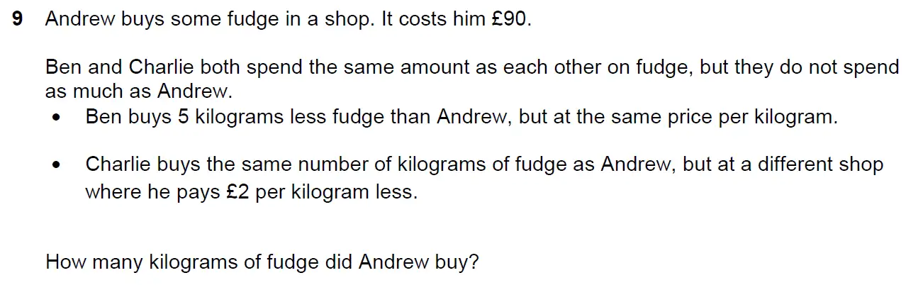 Question 13 - Westminster School - 13 Plus Scholarship Exam 2016 - Challenge Maths Paper 3
