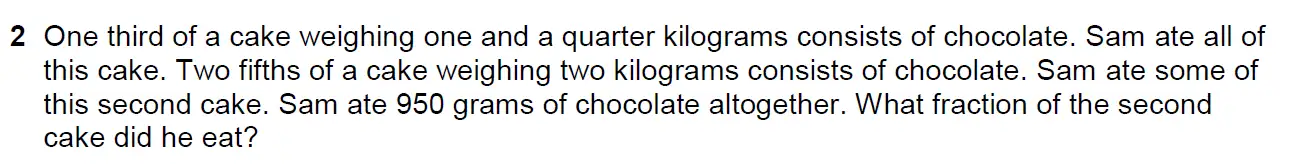 Question 2 - Westminster School - 13 Plus Scholarship Exam 2016 - Challenge Maths Paper 3
