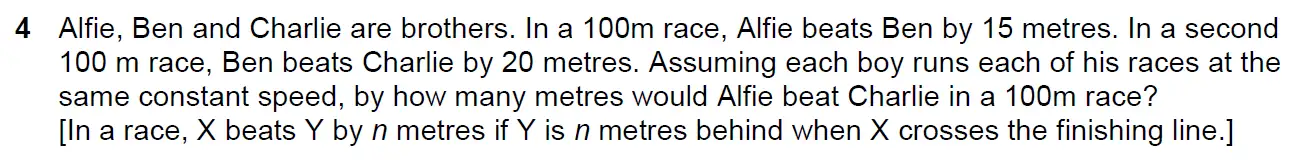 Question 7 - Westminster School - 13 Plus Scholarship Exam 2016 - Challenge Maths Paper 3