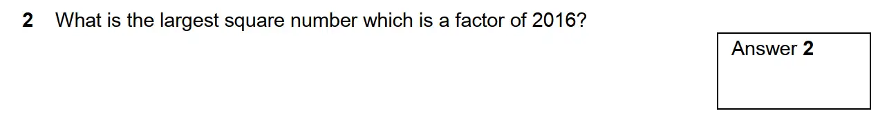 Question 7 - Westminster School - 13 Plus Scholarship Exam 2016 - Mental Maths Challenge